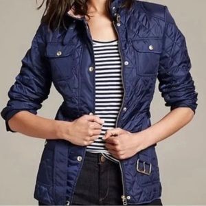 Banana Republic•Blue Quilted Field Jacket•Size XXS